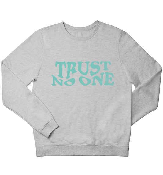 Trust no one children's grey sweater 12-13 Years
