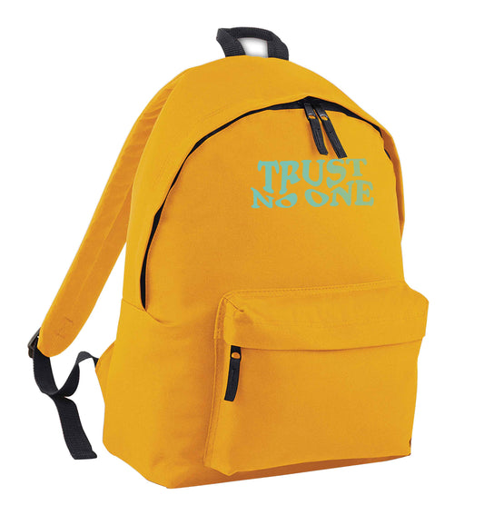 Trust no one mustard adults backpack