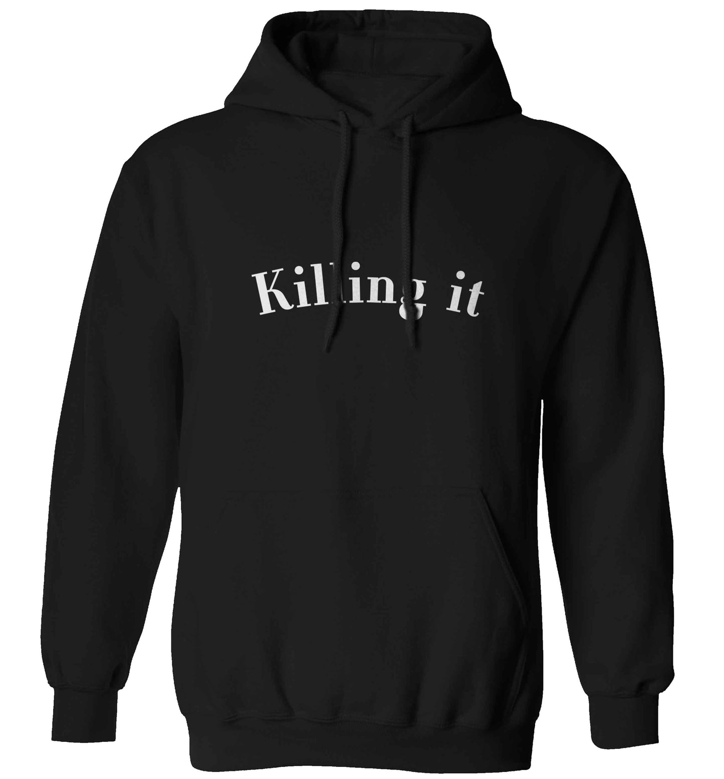 Killing it adults unisex black hoodie 2XL