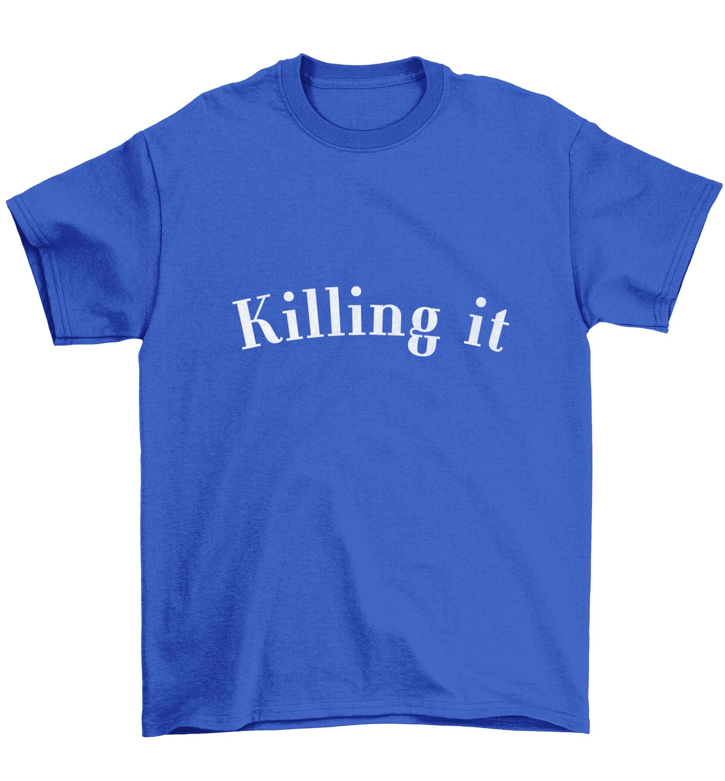 Killing it Children's blue Tshirt 12-13 Years