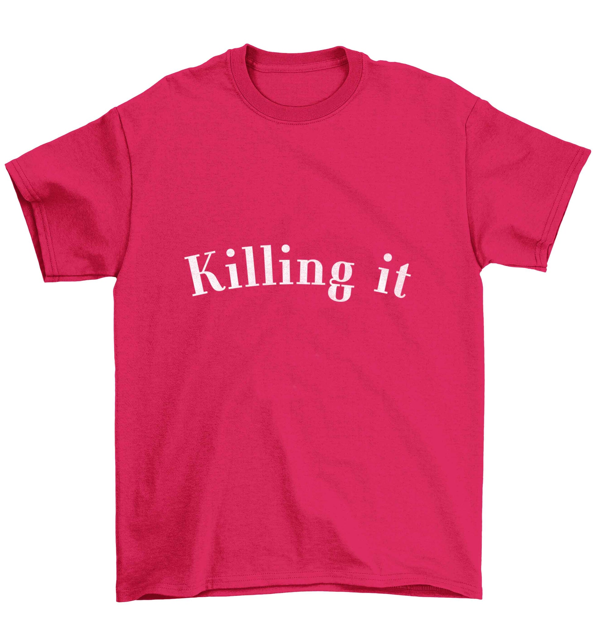 Killing it Children's pink Tshirt 12-13 Years