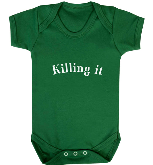 Killing it baby vest green 18-24 months