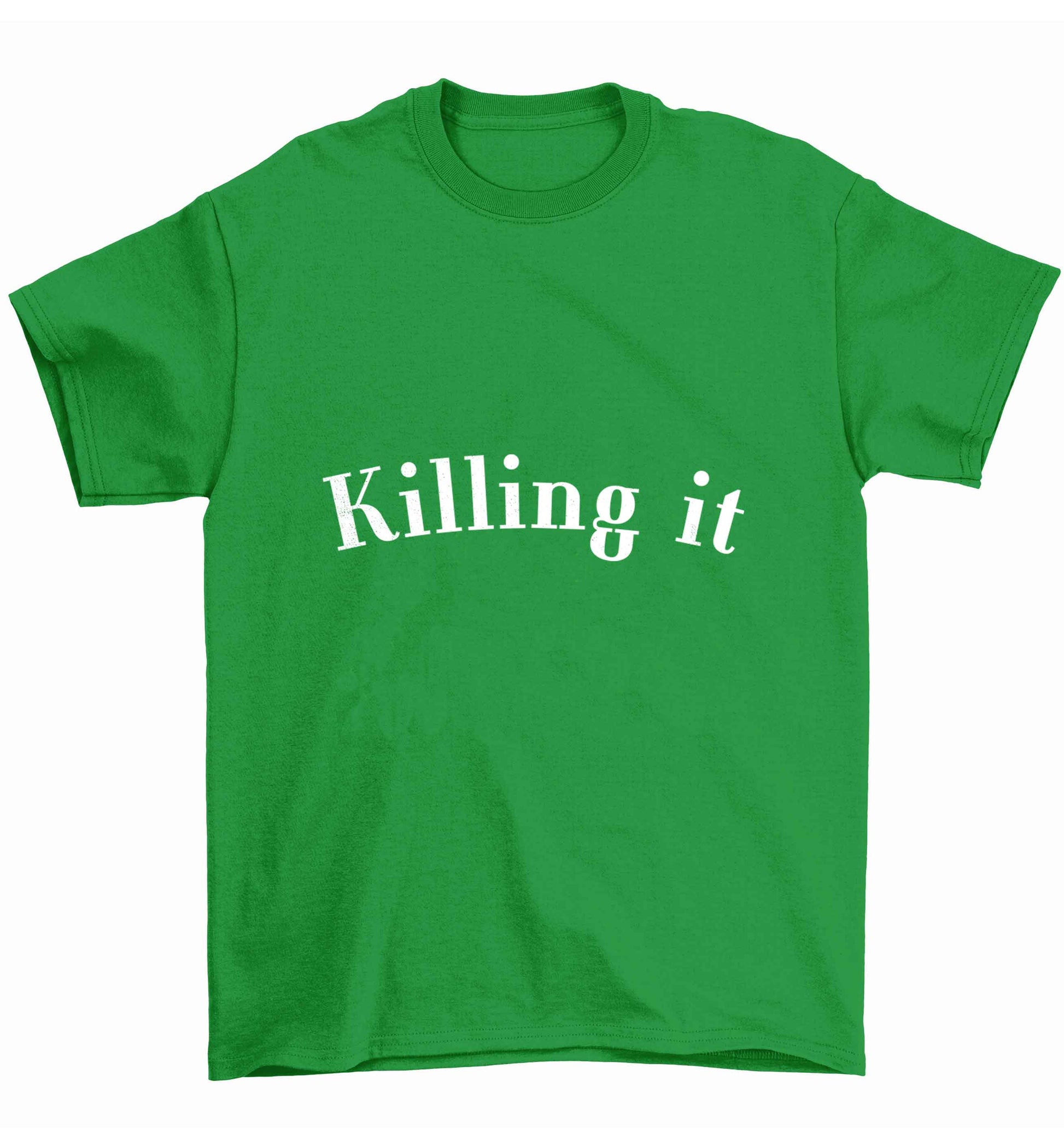 Killing it Children's green Tshirt 12-13 Years