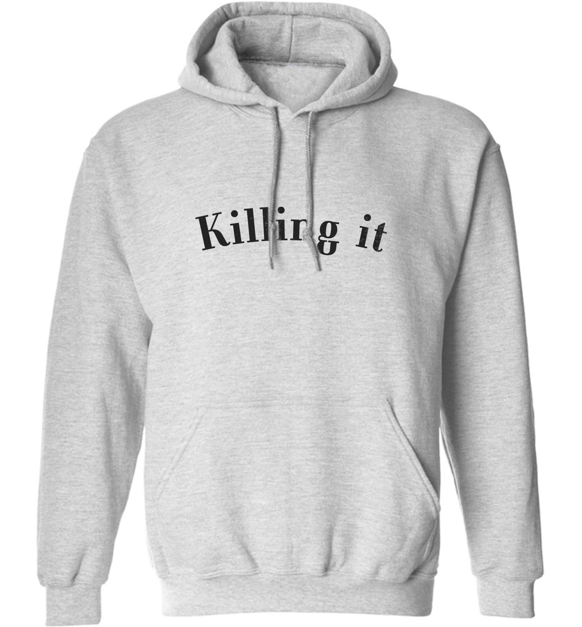 Killing it adults unisex grey hoodie 2XL
