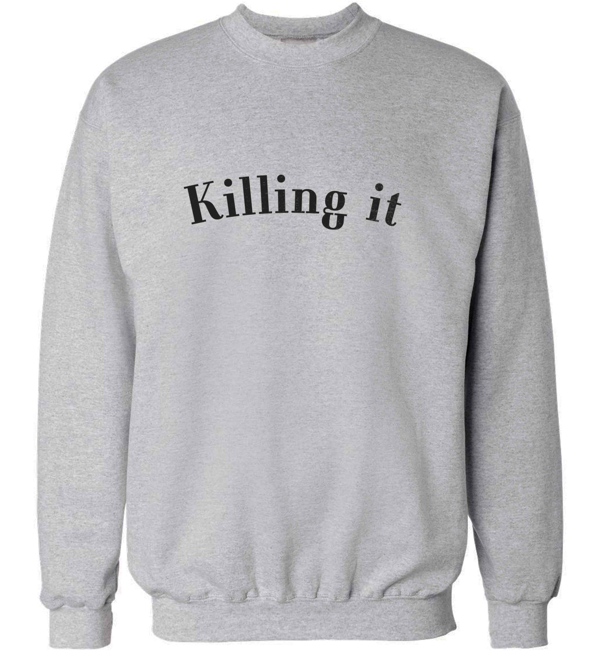 Killing it adult's unisex grey sweater 2XL
