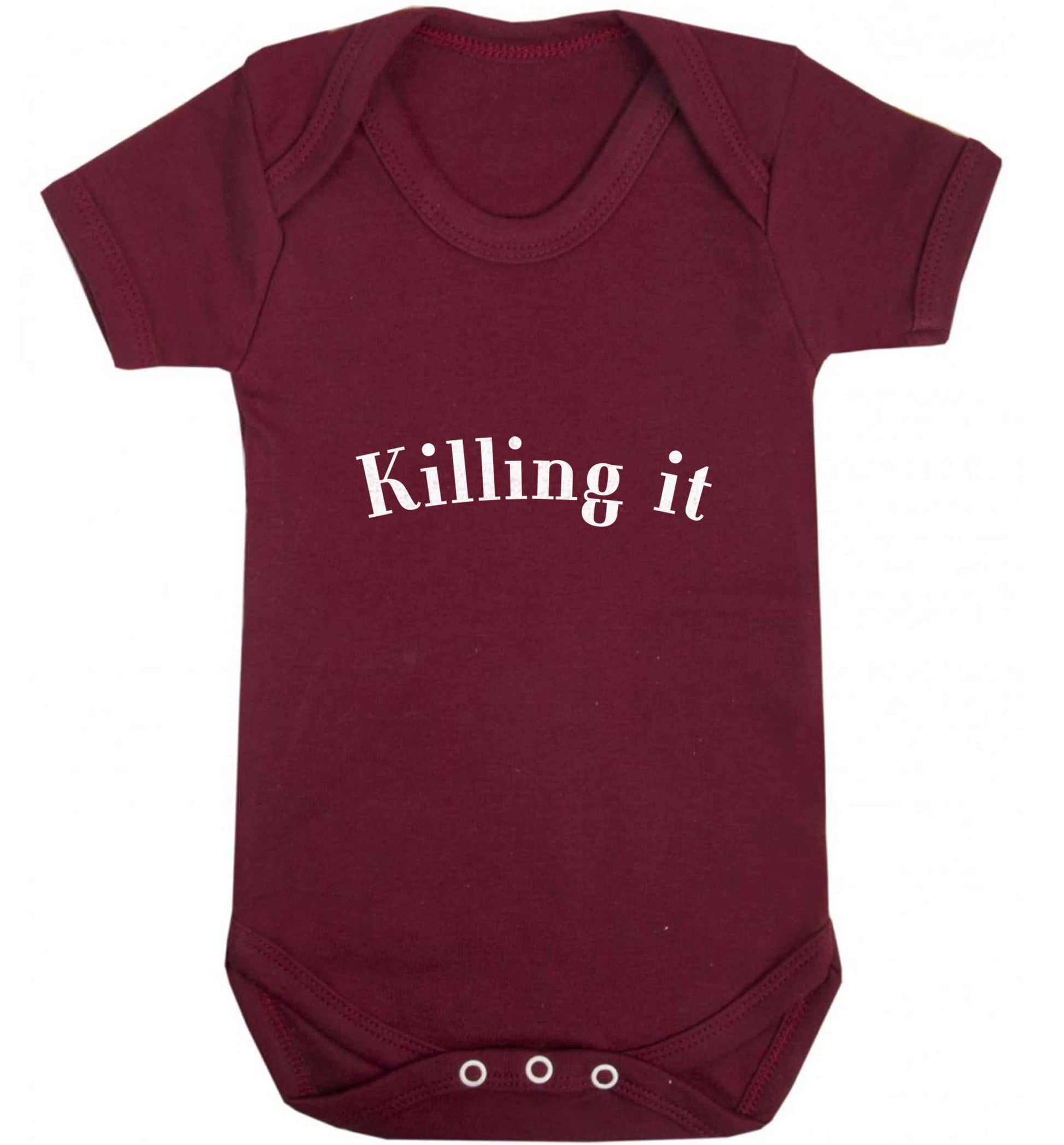Killing it baby vest maroon 18-24 months