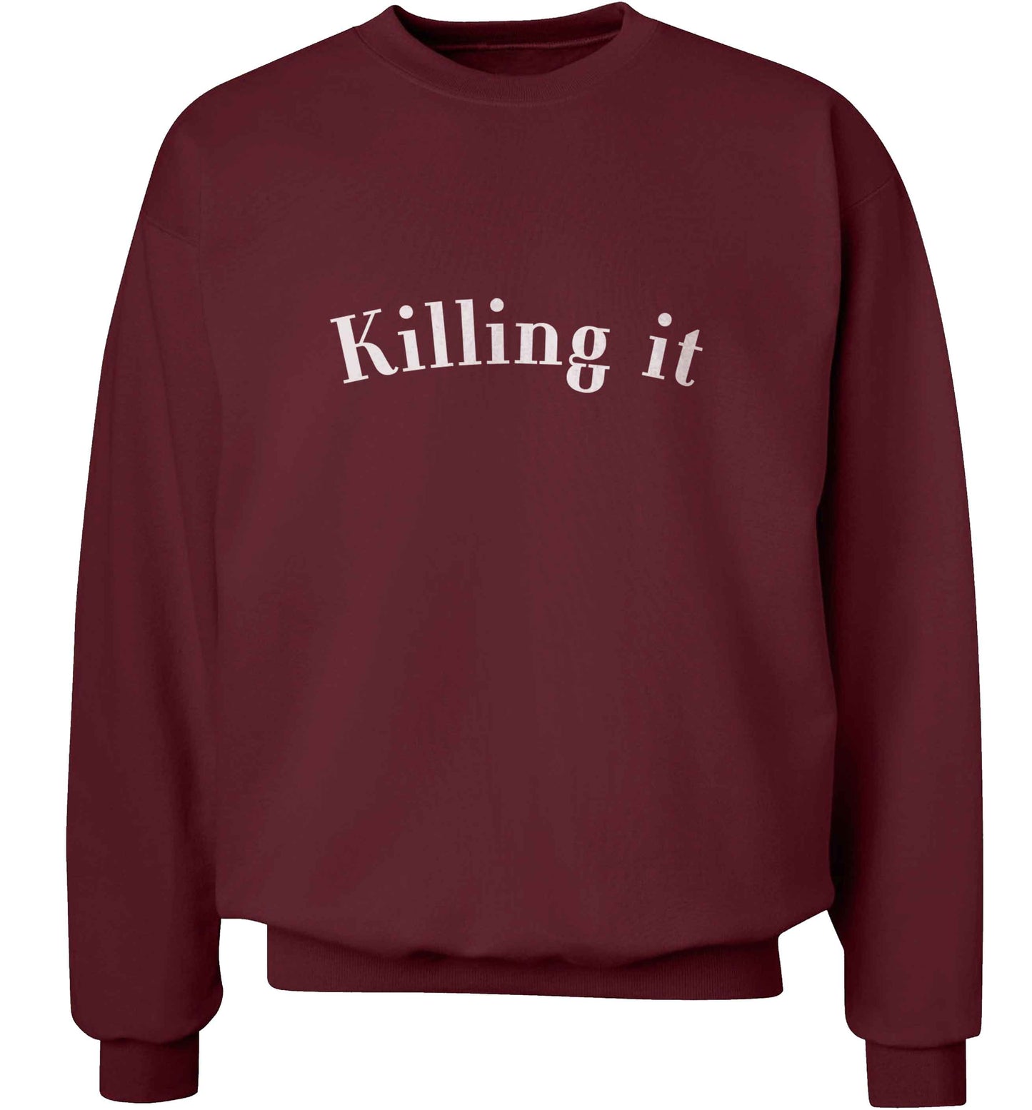 Killing it adult's unisex maroon sweater 2XL