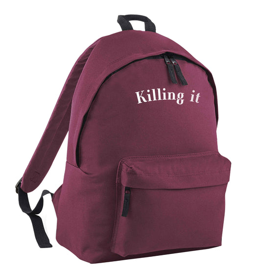 Killing it maroon children's backpack