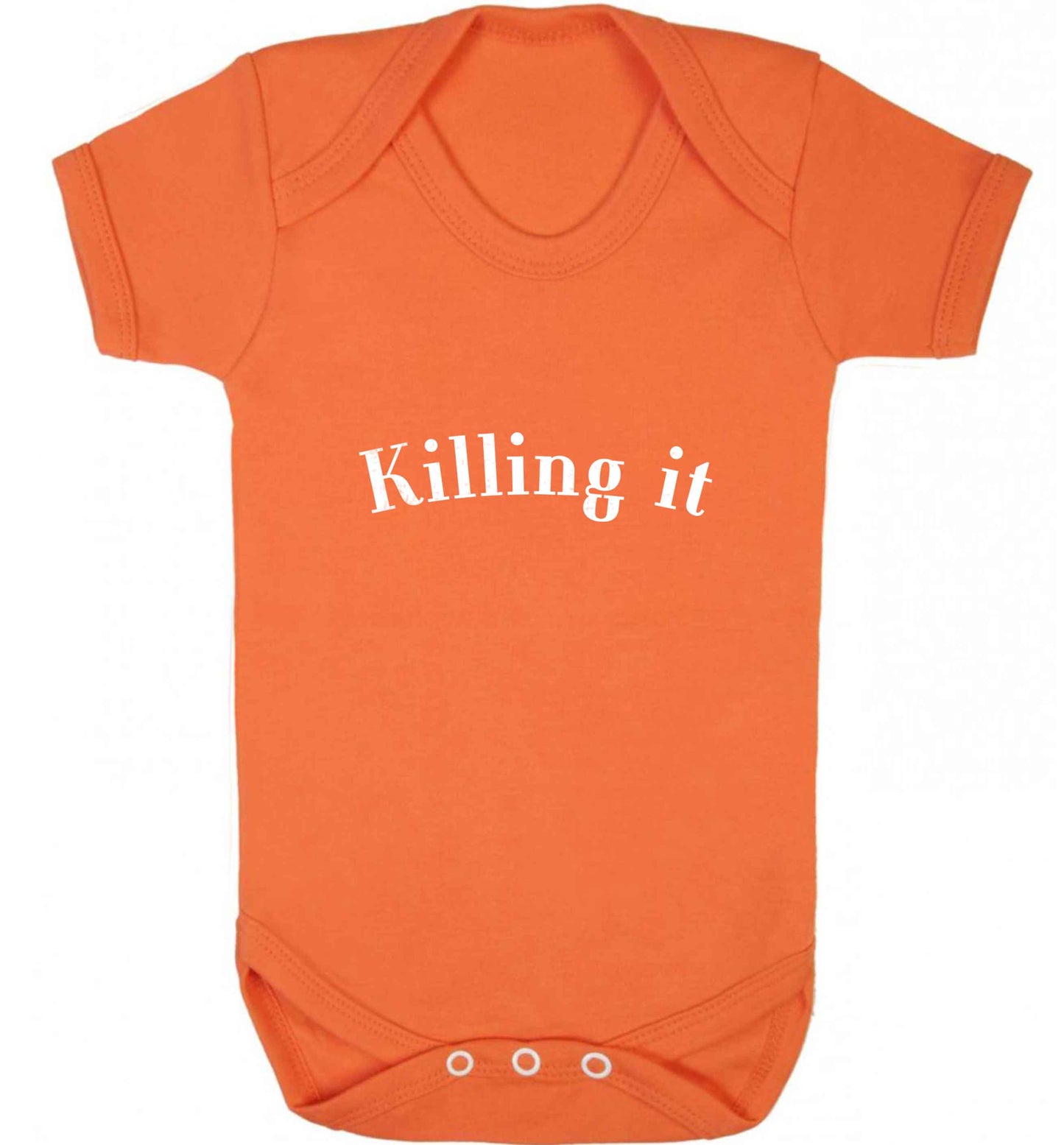 Killing it baby vest orange 18-24 months