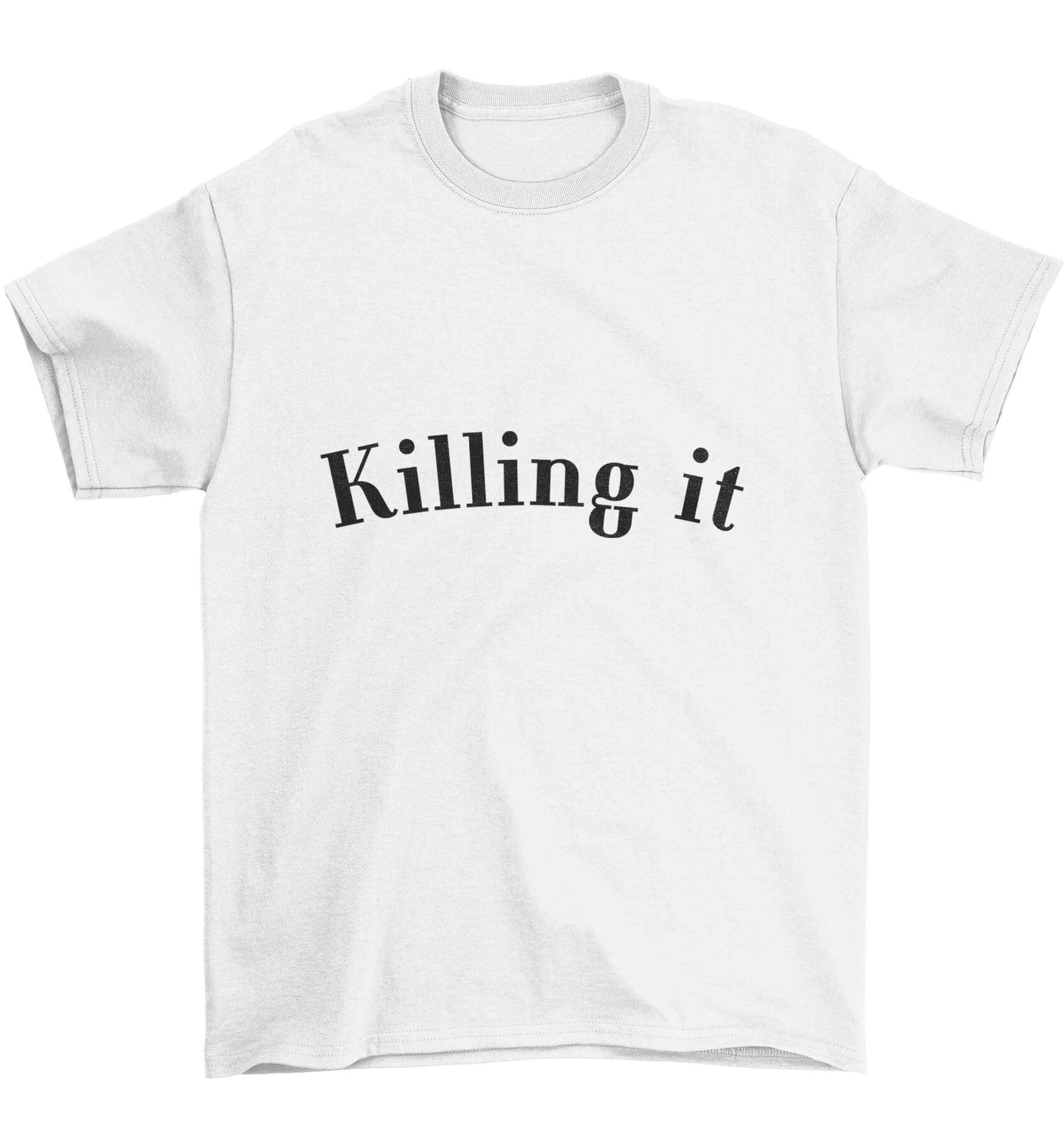 Killing it Children's white Tshirt 12-13 Years