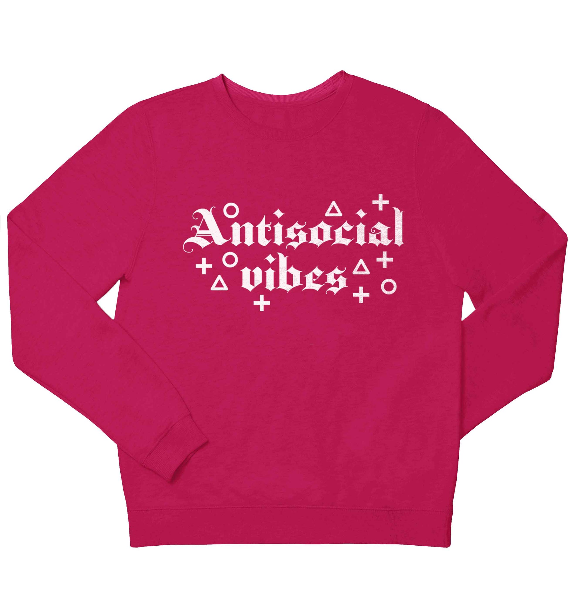 Antisocial vibes children's pink sweater 12-13 Years