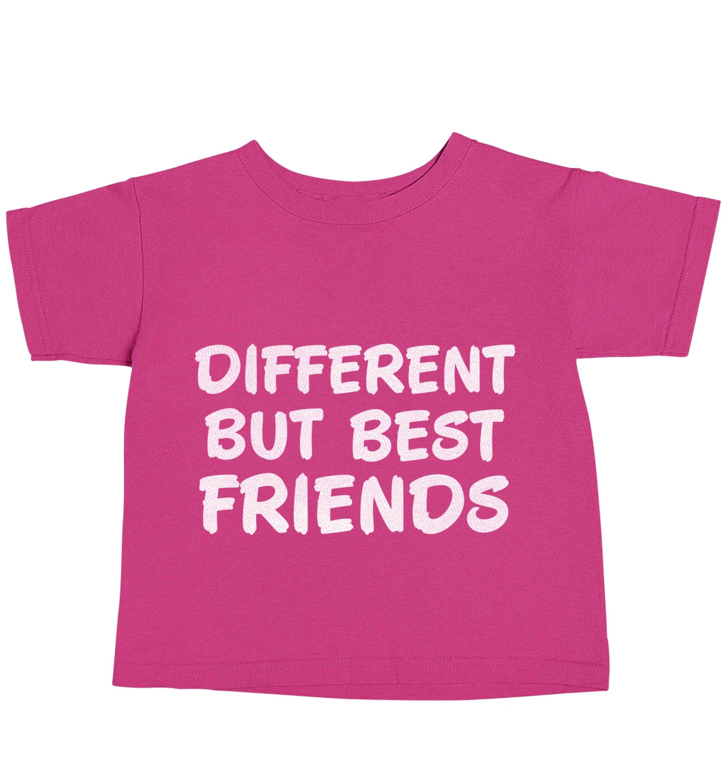 Different but best friends pink baby toddler Tshirt 2 Years