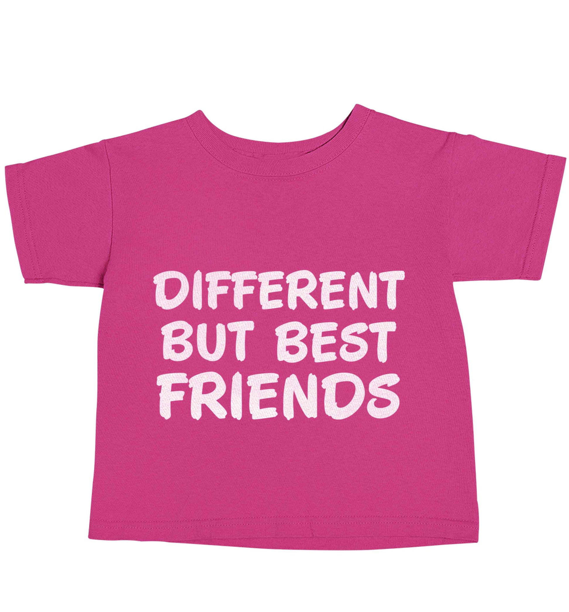 Different but best friends pink baby toddler Tshirt 2 Years