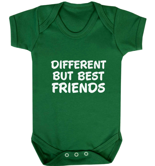 Different but best friends baby vest green 18-24 months