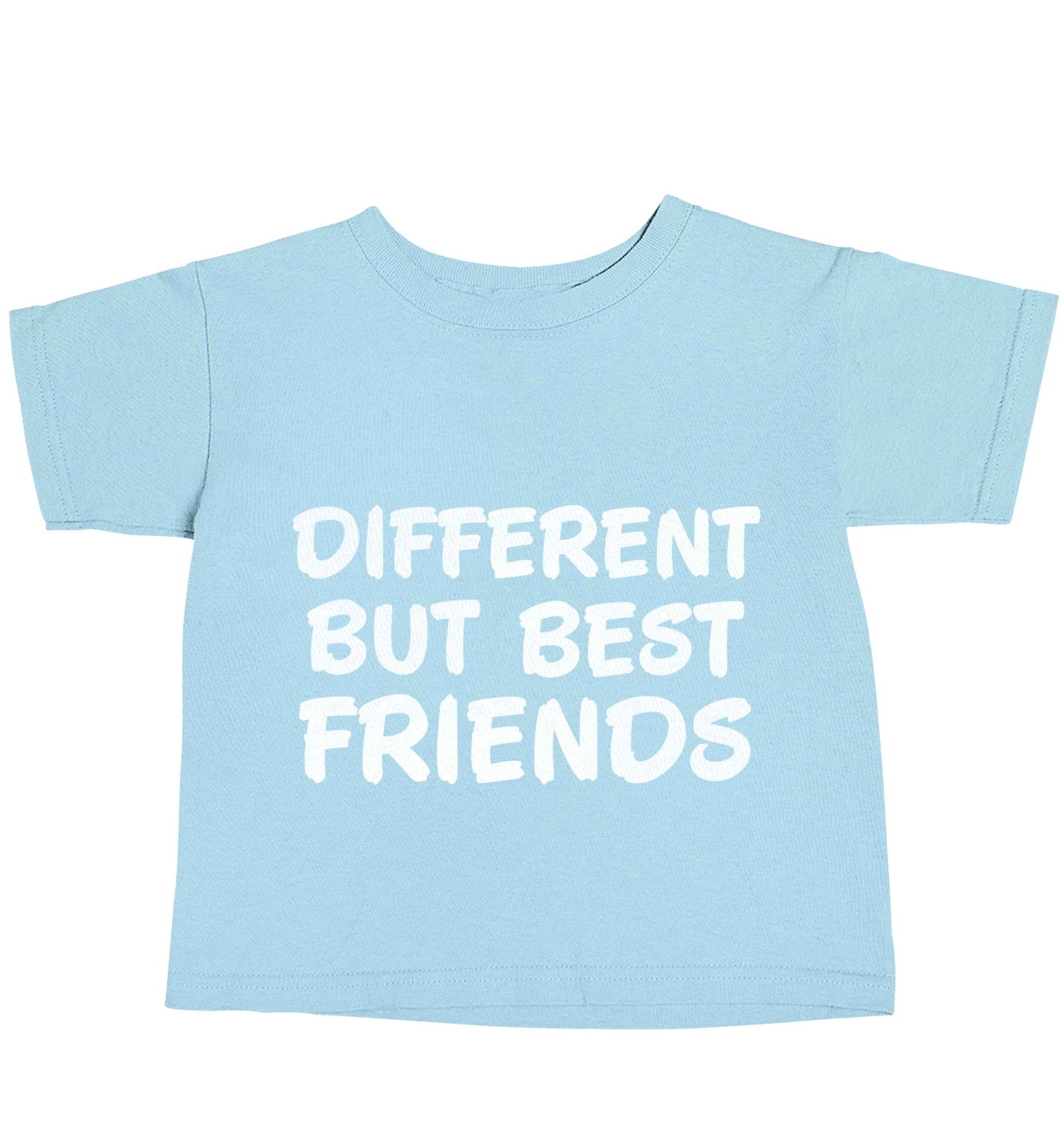 Different but best friends light blue baby toddler Tshirt 2 Years
