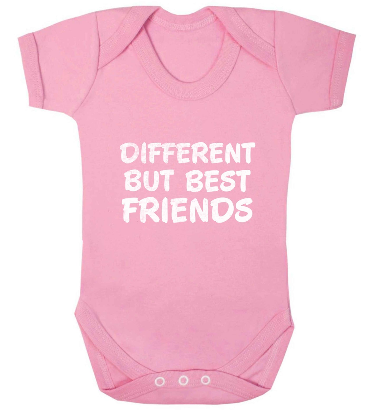 Different but best friends baby vest pale pink 18-24 months