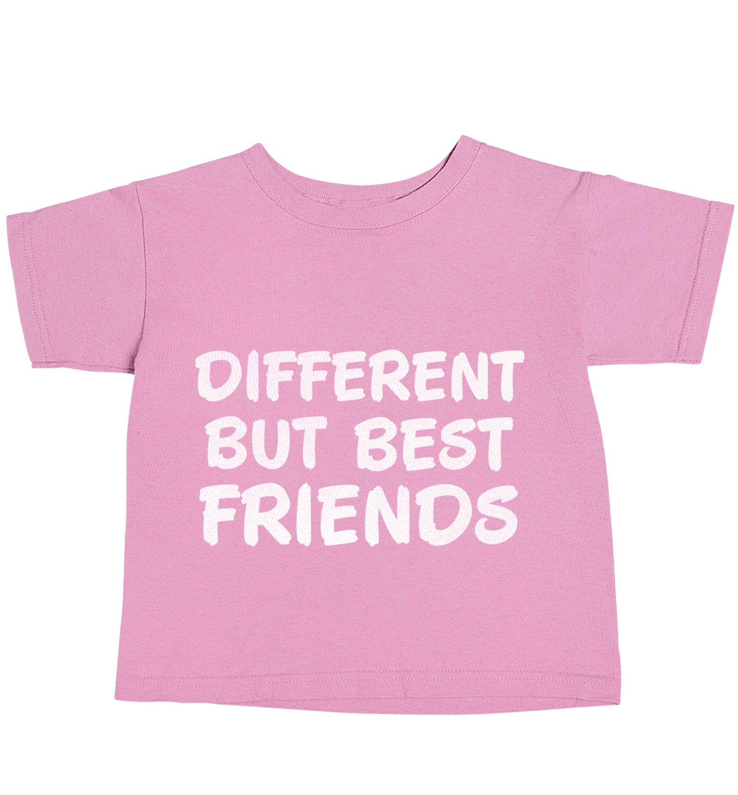 Different but best friends light pink baby toddler Tshirt 2 Years