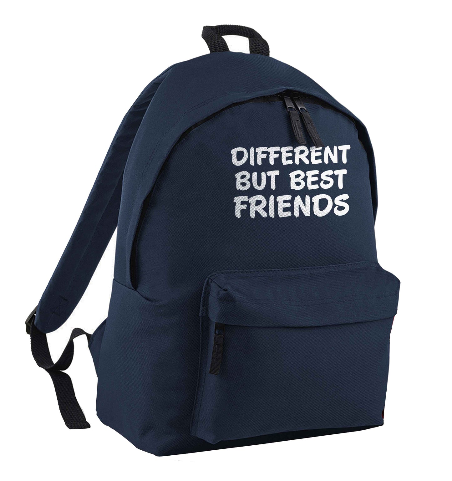 Different but best friends navy children's backpack