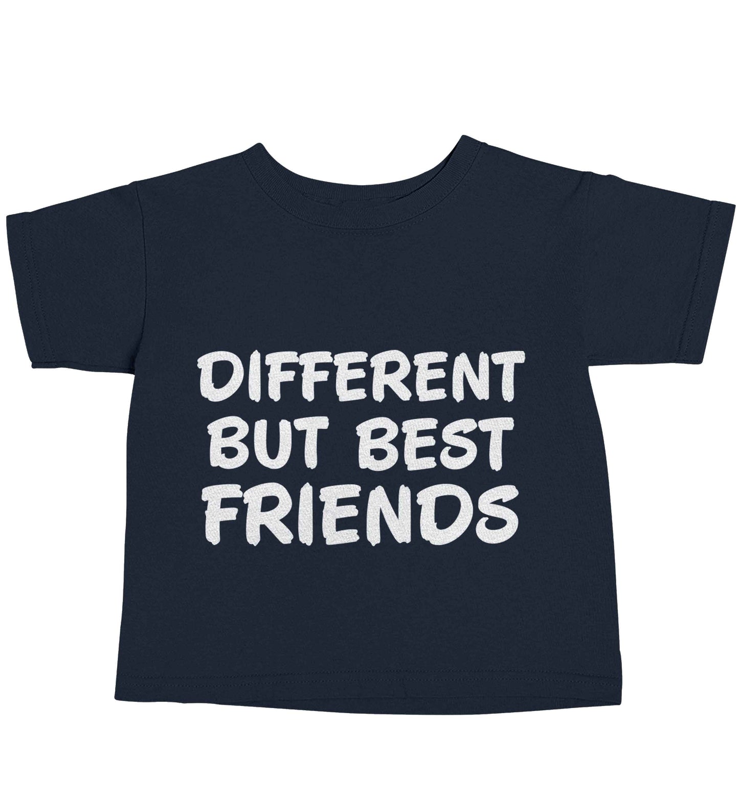 Different but best friends navy baby toddler Tshirt 2 Years