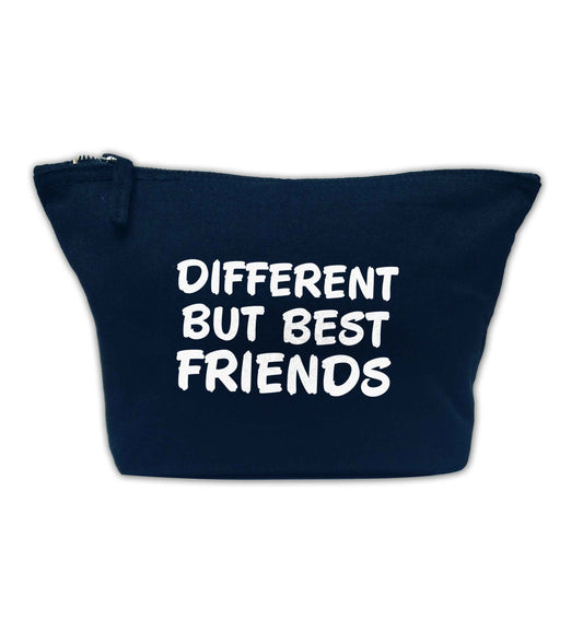 Different but best friends navy makeup bag