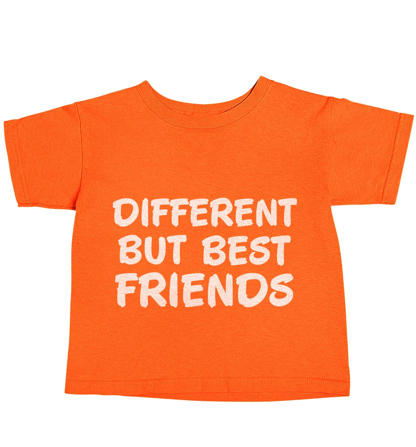Different but best friends orange baby toddler Tshirt 2 Years