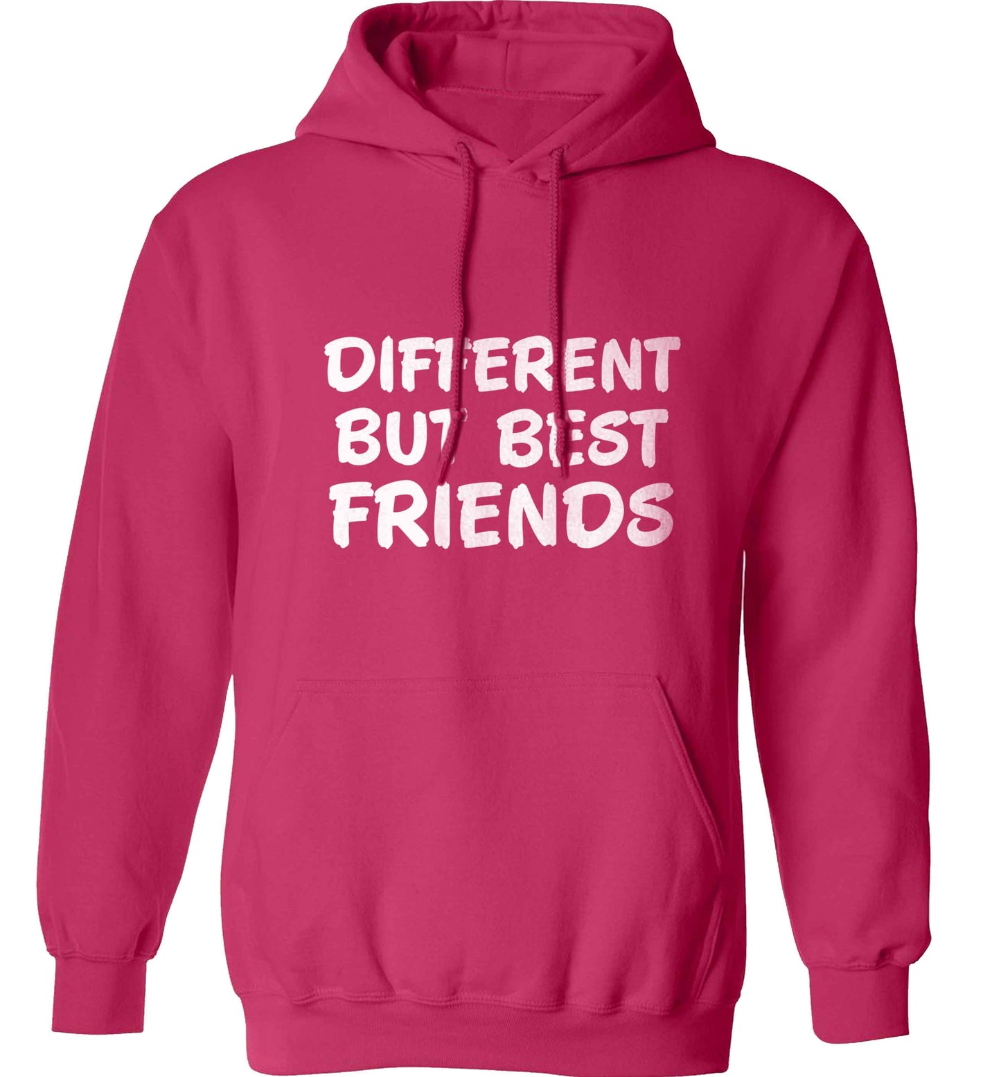 Different but best friends adults unisex pink hoodie 2XL