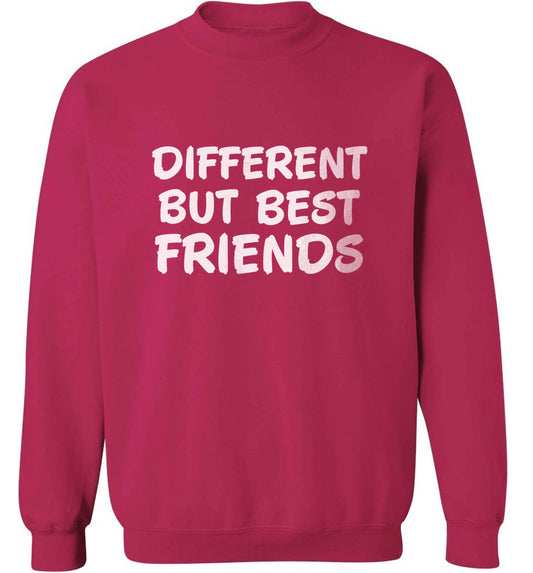 Different but best friends adult's unisex pink sweater 2XL