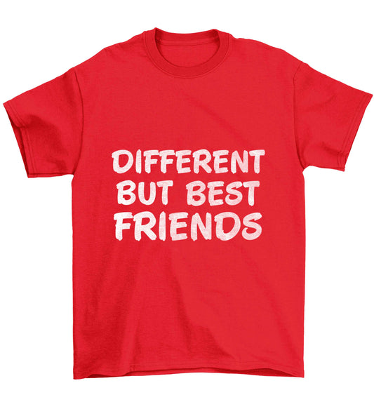 Different but best friends Children's red Tshirt 12-13 Years