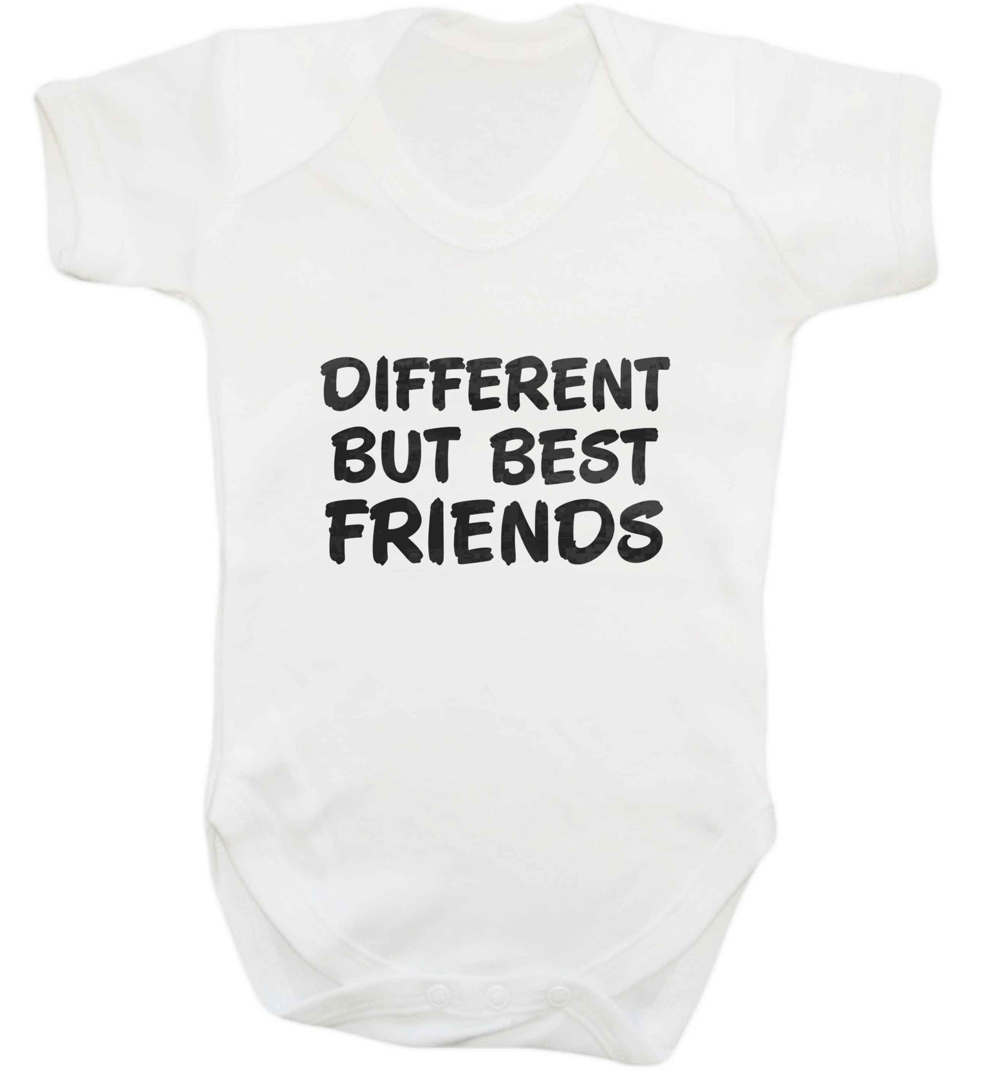 Different but best friends baby vest white 18-24 months