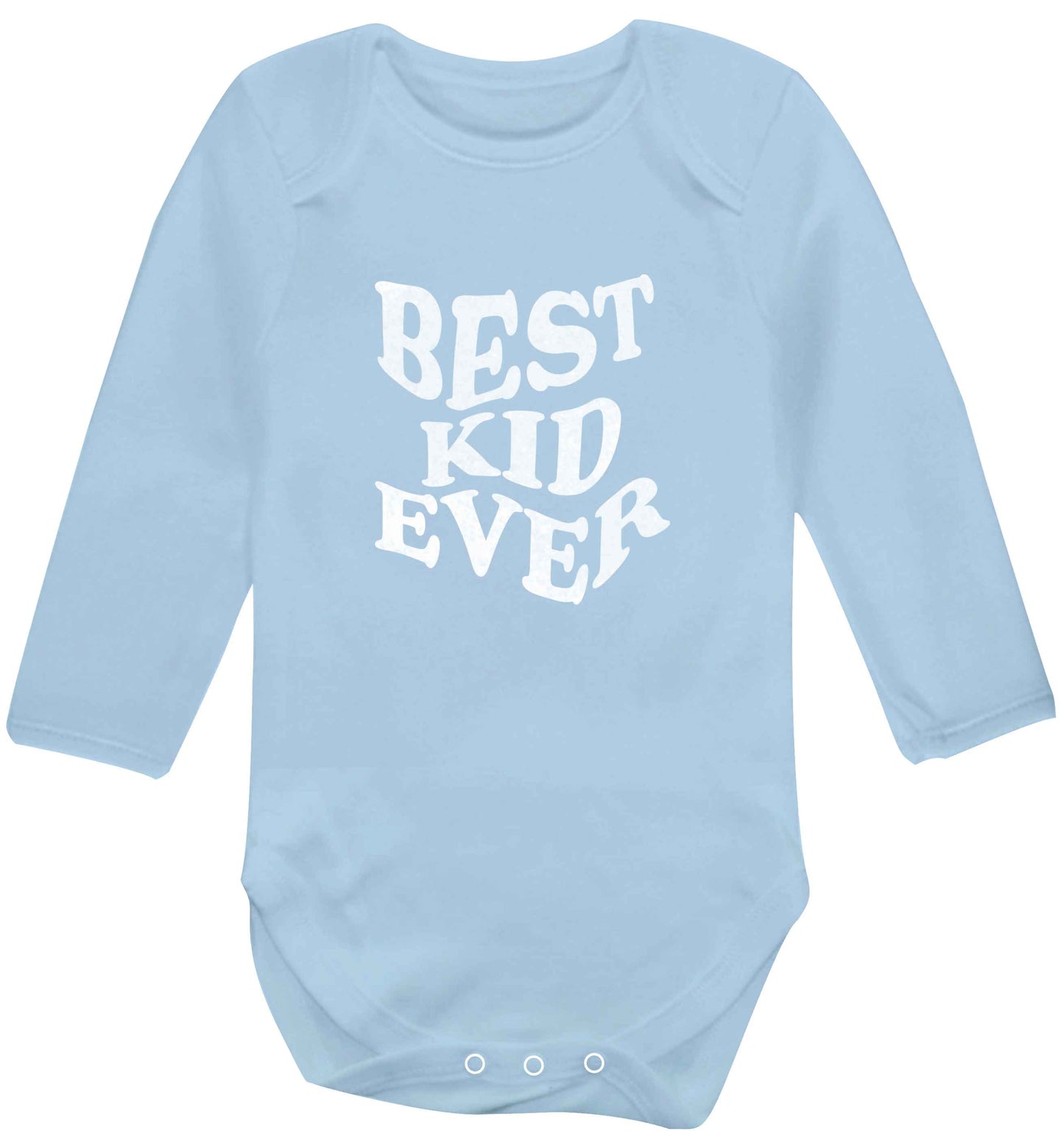 Best kid ever baby vest long sleeved pale blue 6-12 months