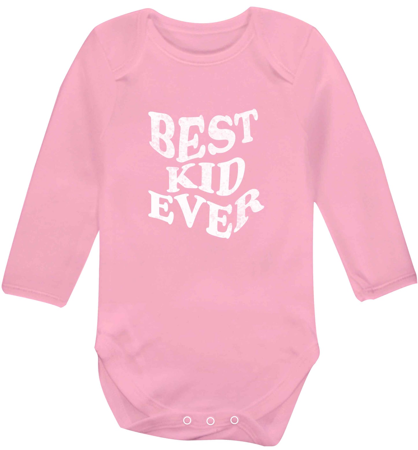 Best kid ever baby vest long sleeved pale pink 6-12 months