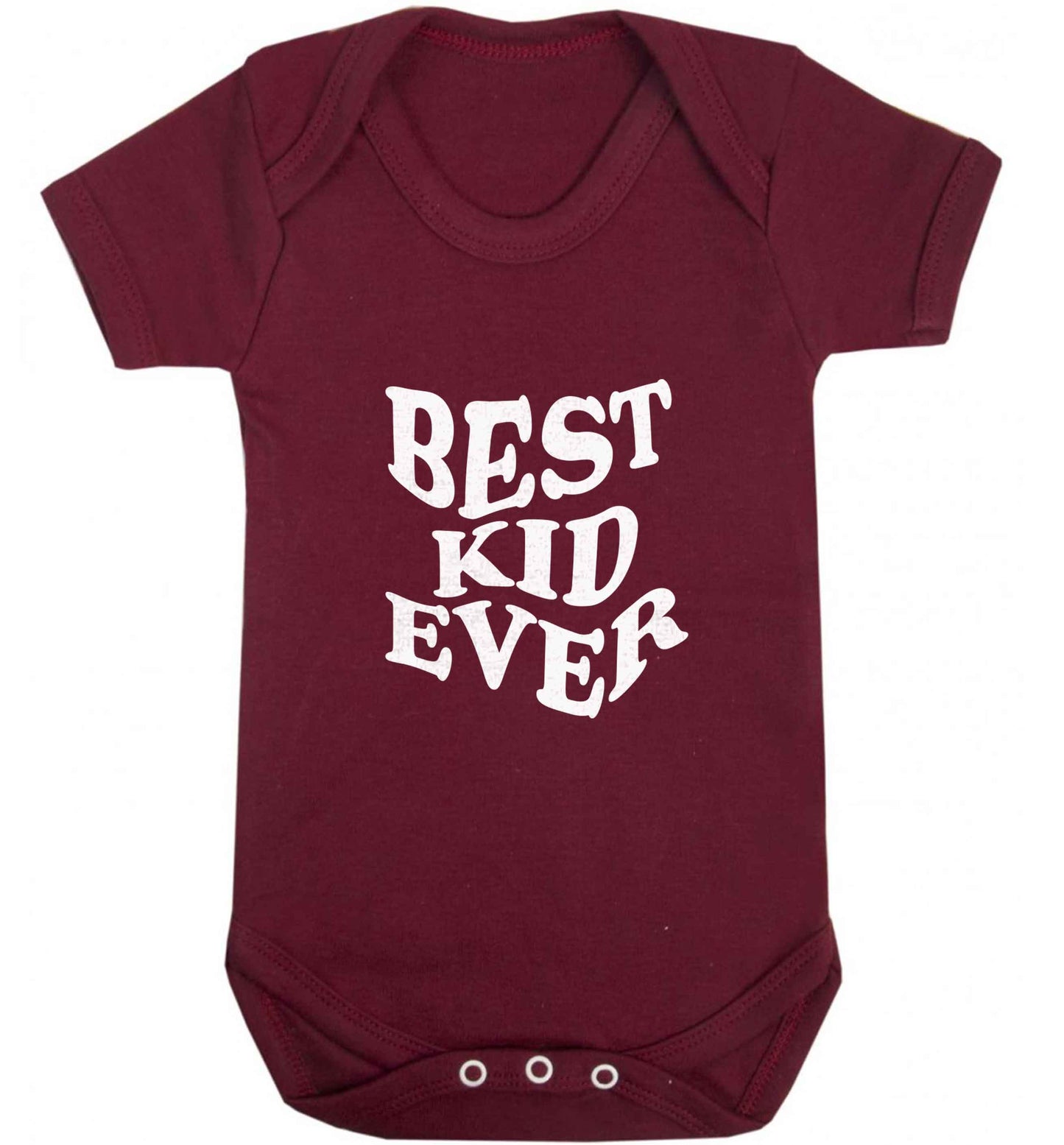 Best kid ever baby vest maroon 18-24 months