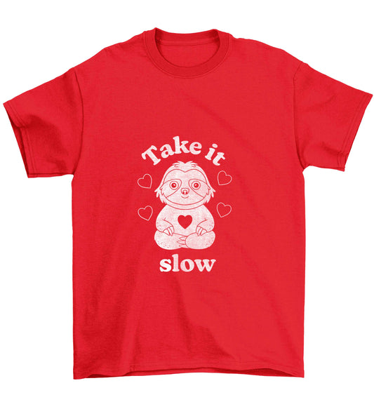 Take it slow Children's red Tshirt 12-13 Years