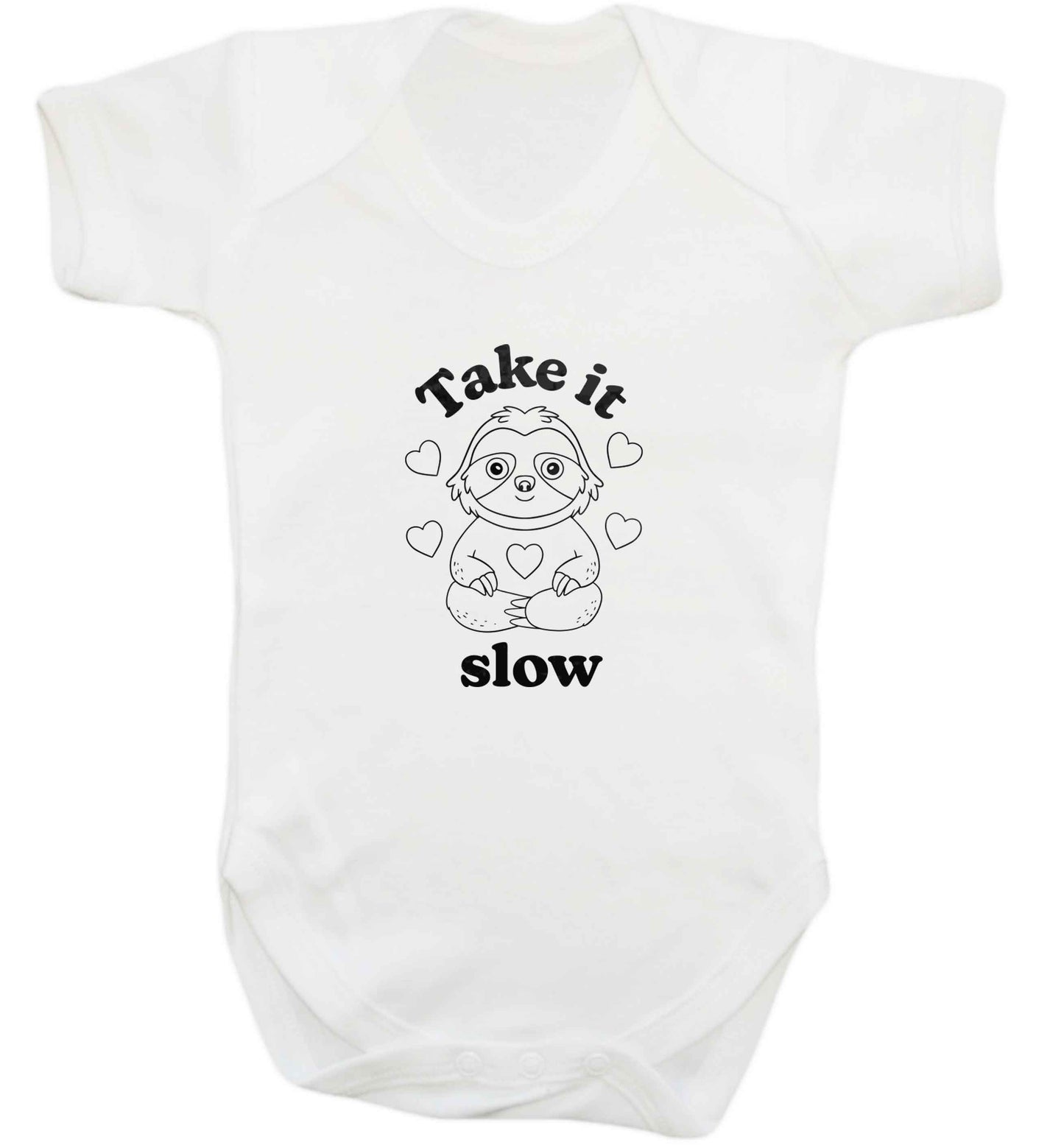 Take it slow baby vest white 18-24 months