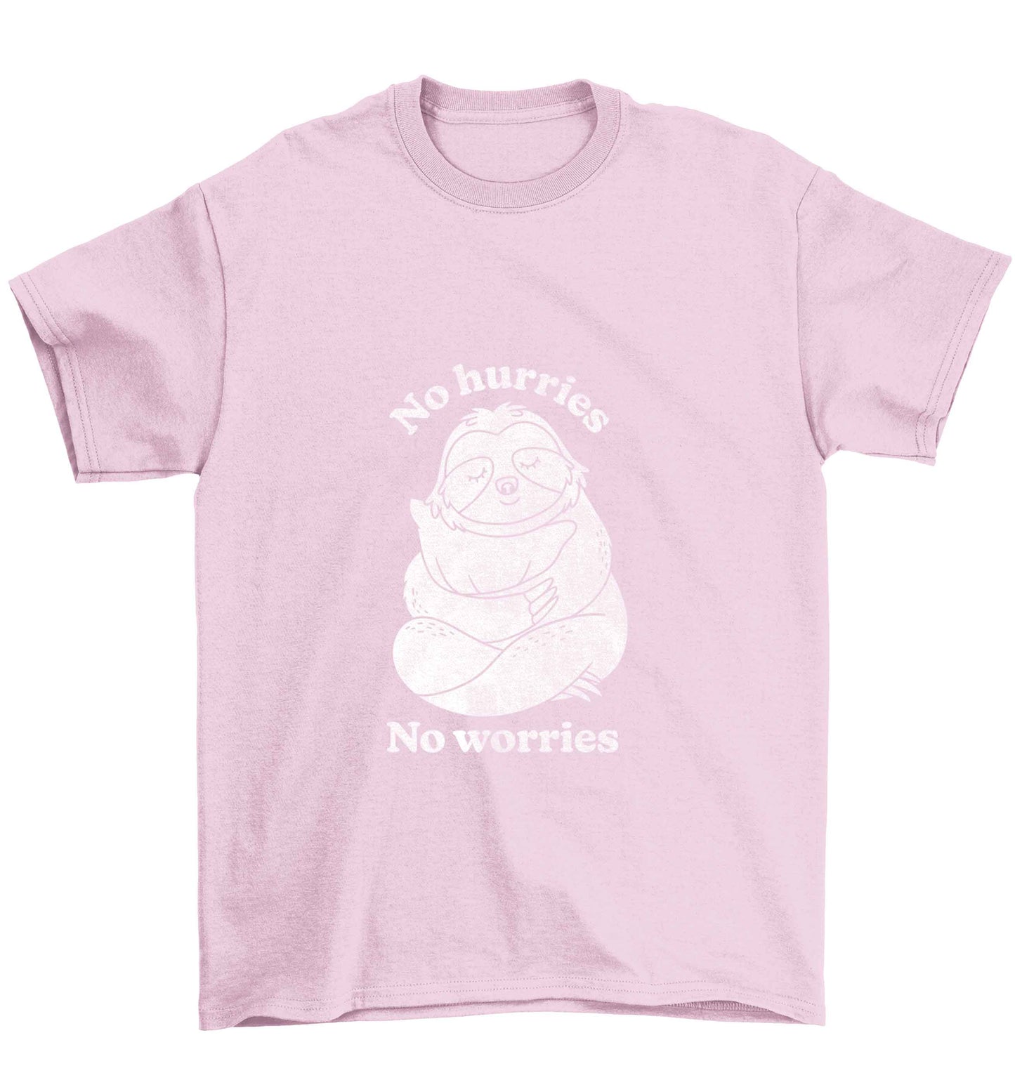 No hurries no worries Children's light pink Tshirt 12-13 Years