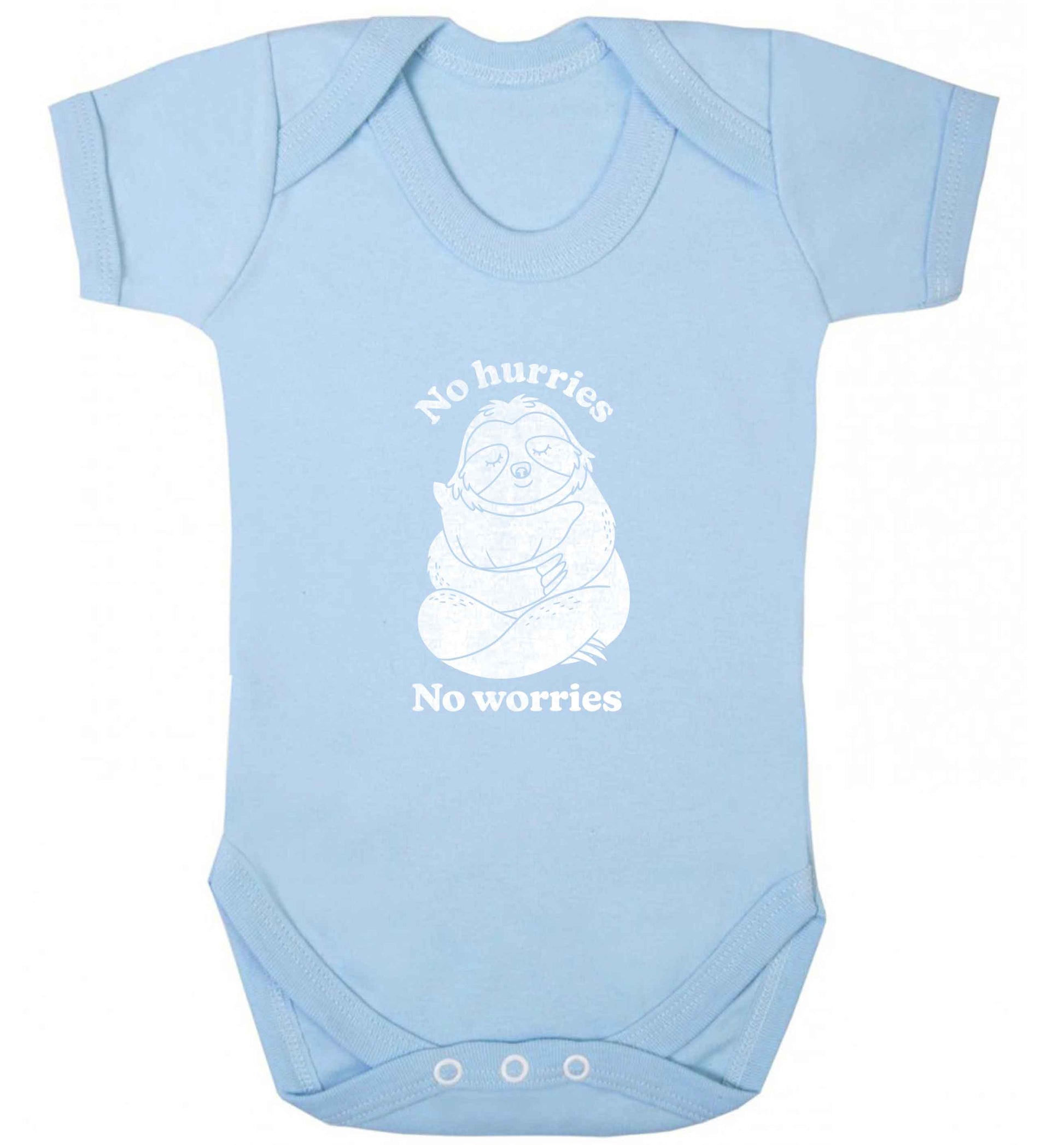 No hurries no worries baby vest pale blue 18-24 months