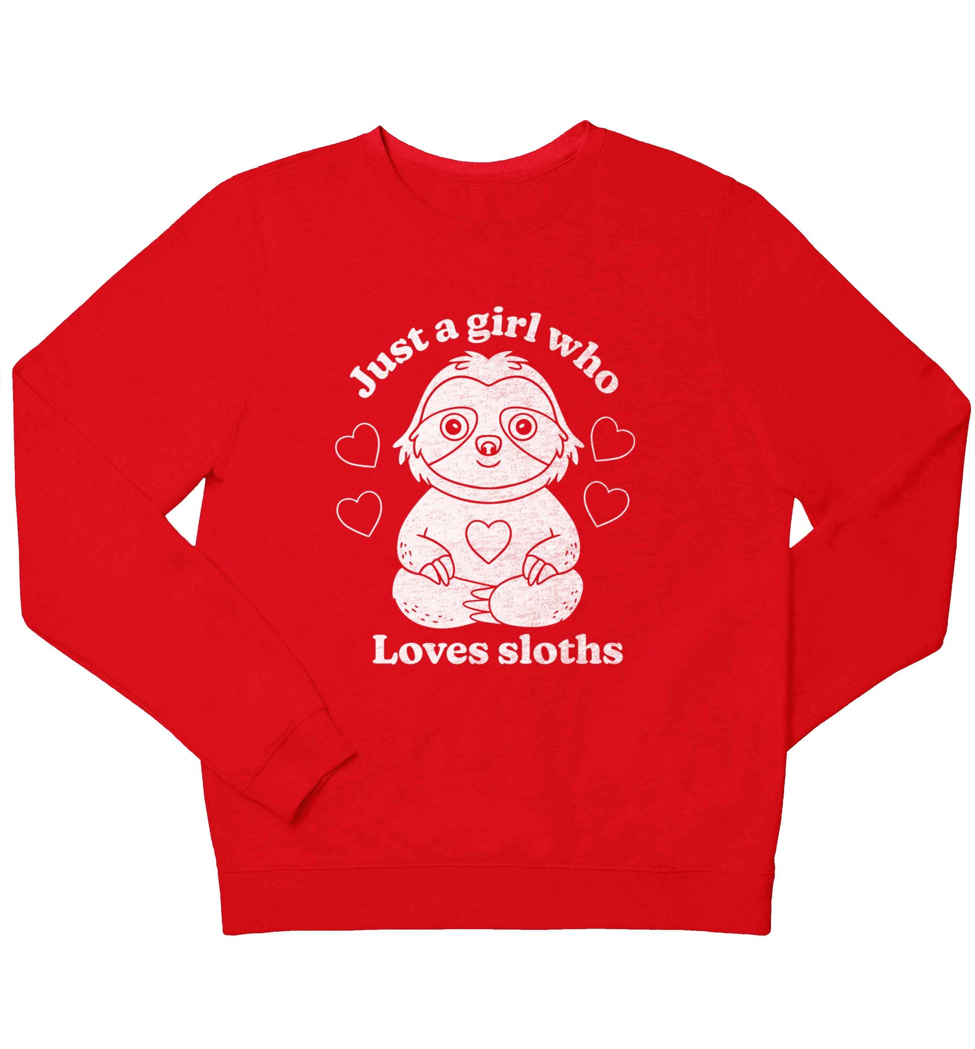 Just a girl who loves sloths children's grey sweater 12-13 Years