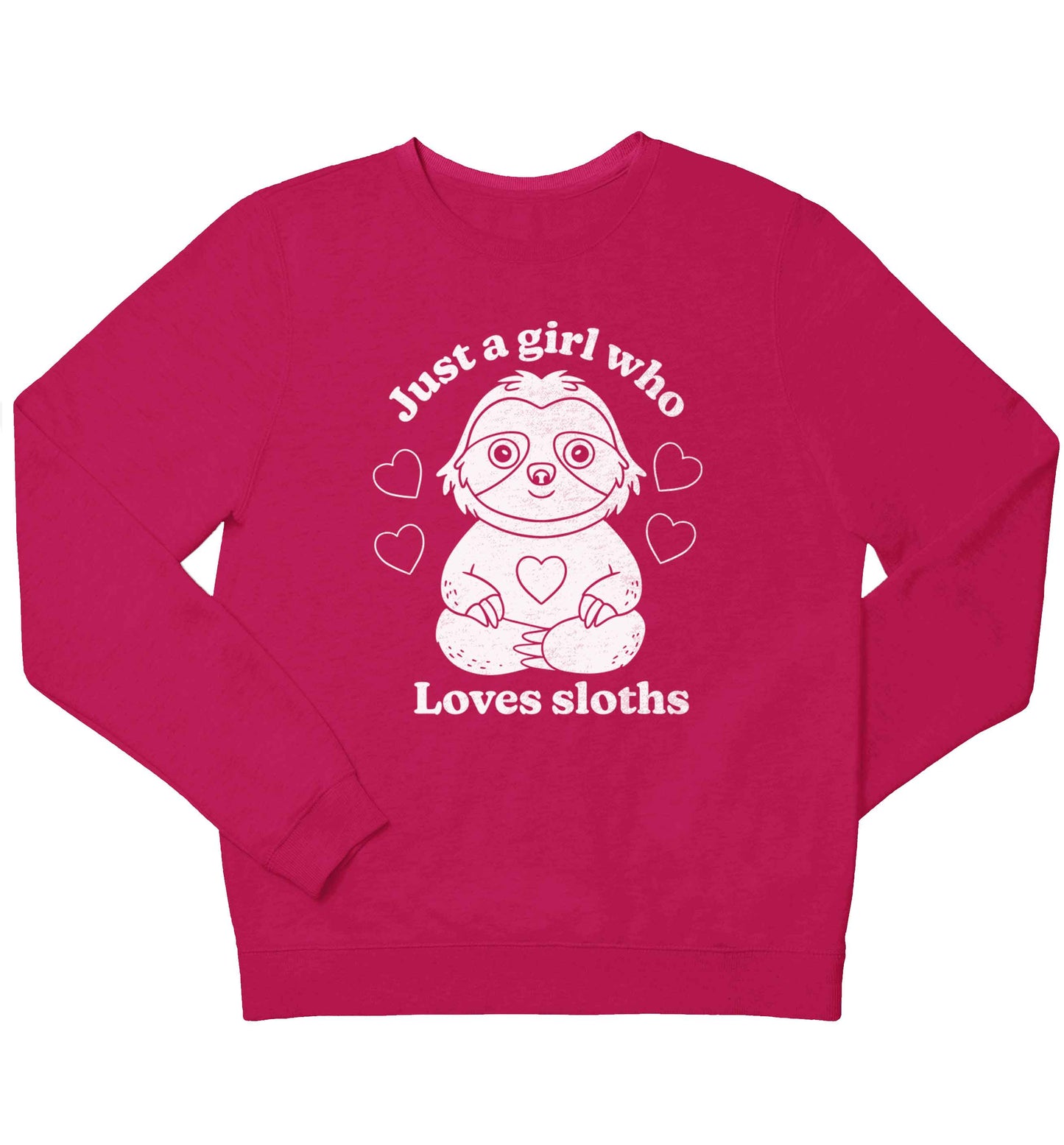 Just a girl who loves sloths children's pink sweater 12-13 Years