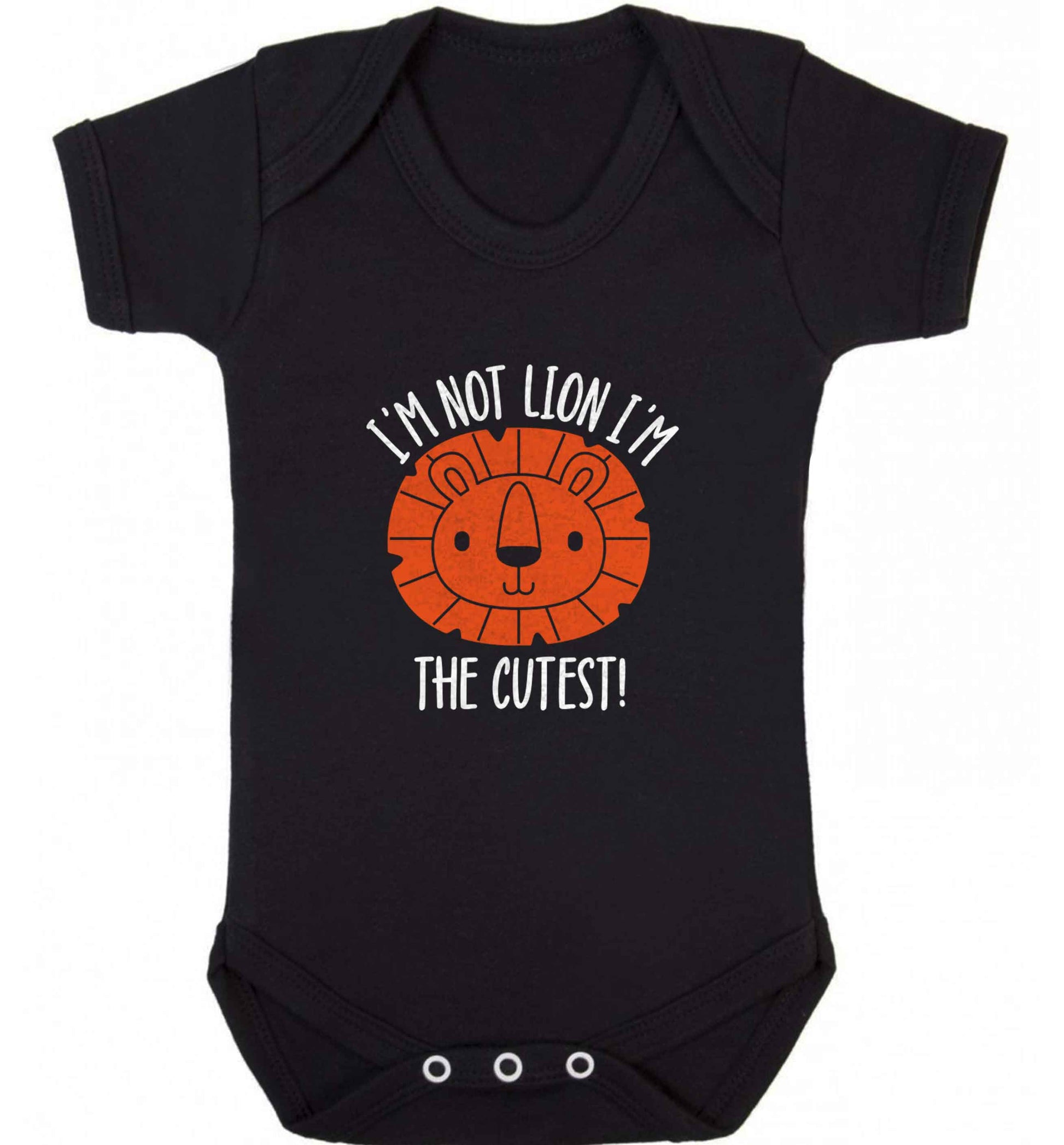 I'm not lion I'm the cutest baby vest black 18-24 months