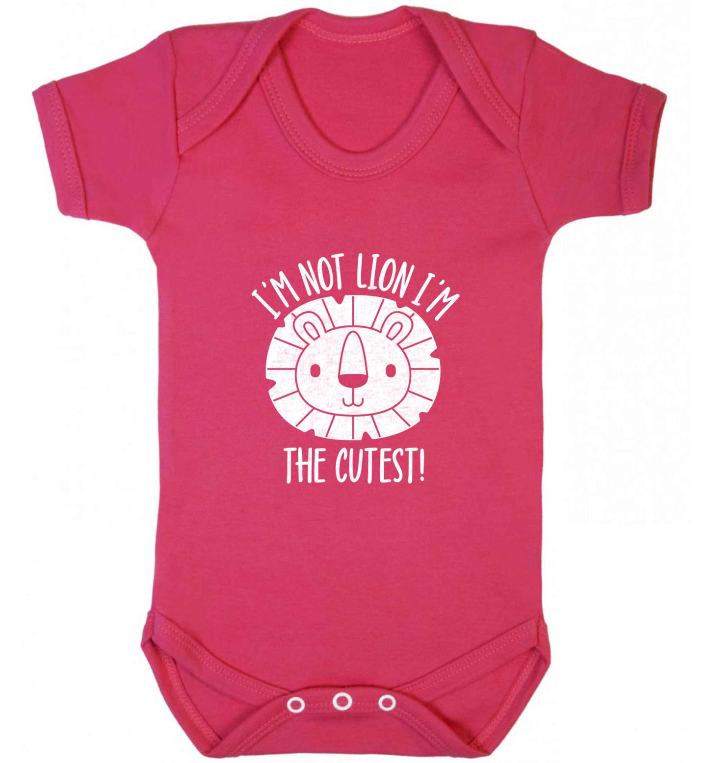 I'm not lion I'm the cutest baby vest dark pink 18-24 months