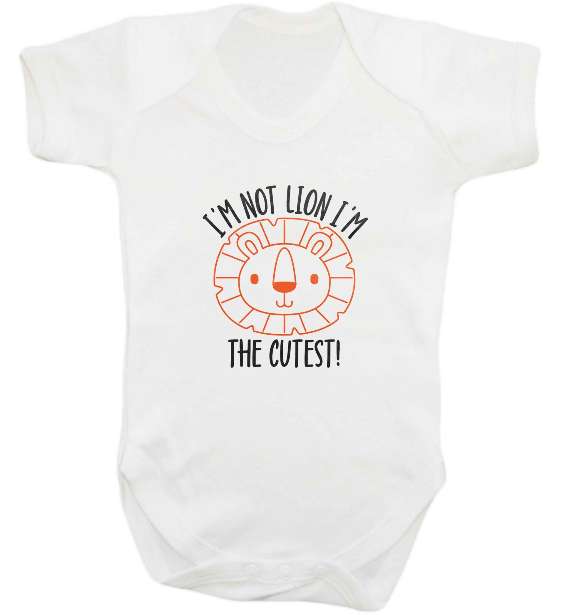 I'm not lion I'm the cutest baby vest white 18-24 months