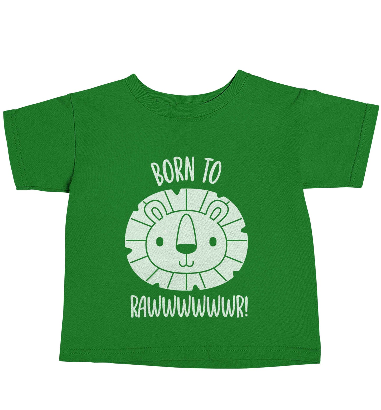 Born to rawr green baby toddler Tshirt 2 Years