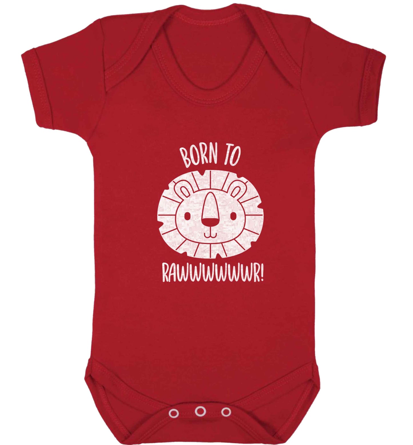 Born to rawr baby vest red 18-24 months