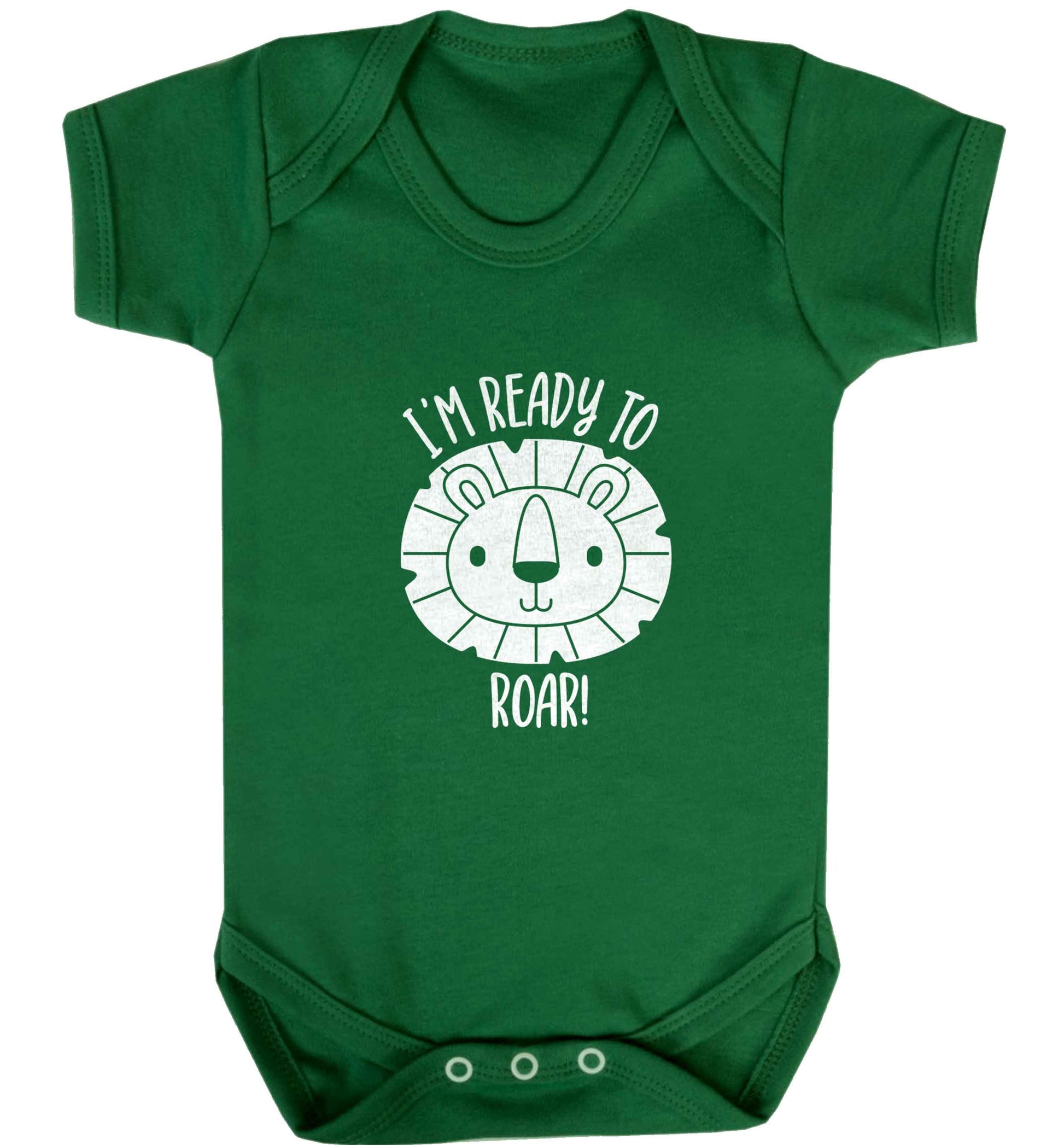 I'm ready to rawr baby vest green 18-24 months