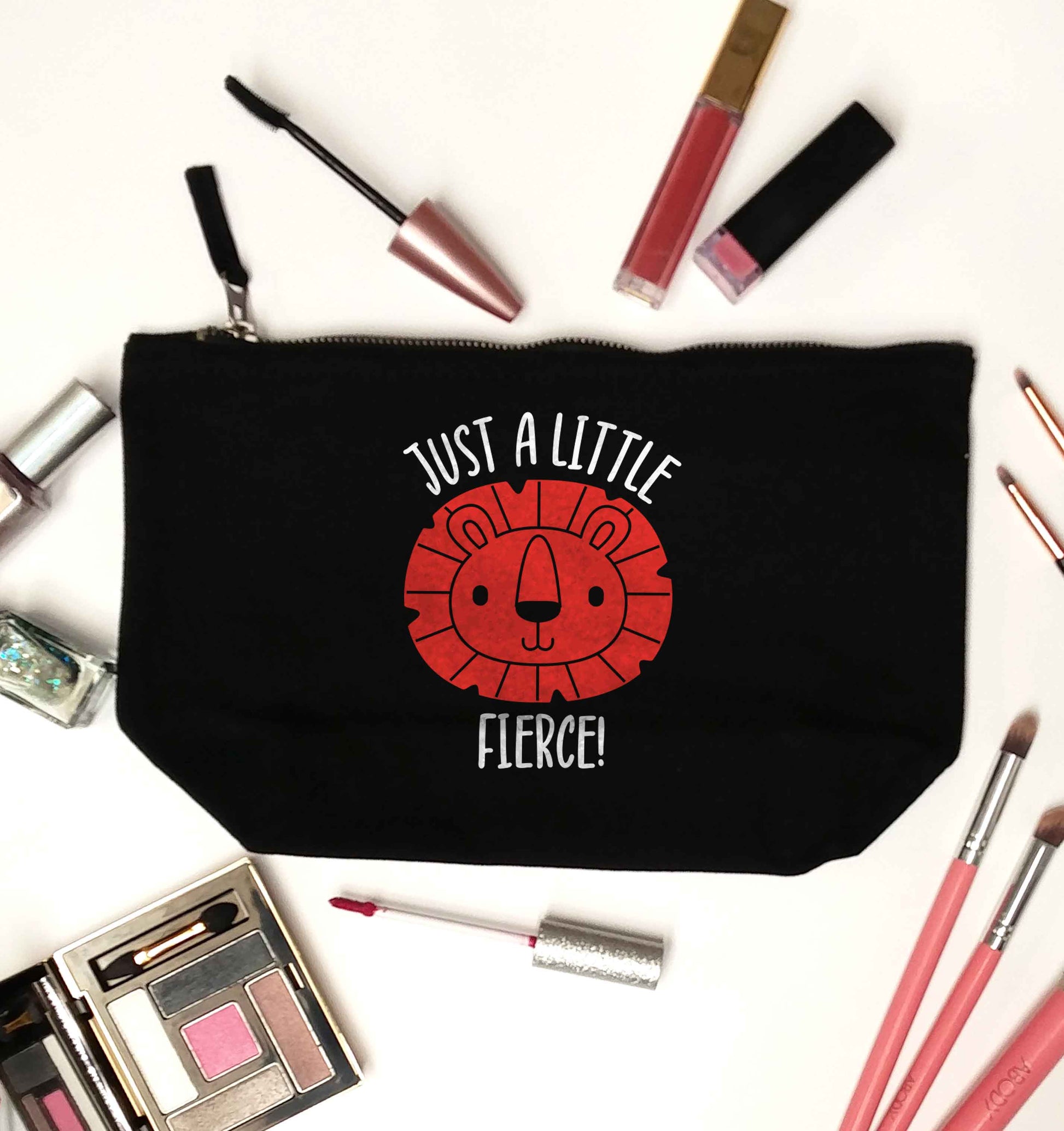 Just a little fierce black makeup bag