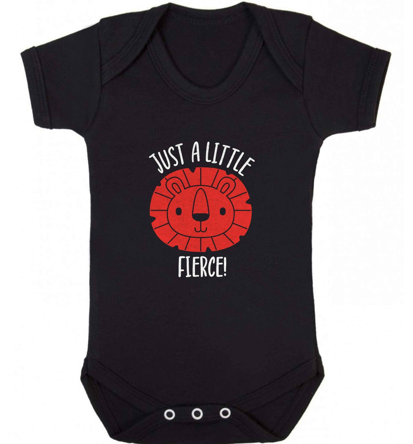 Just a little fierce baby vest black 18-24 months