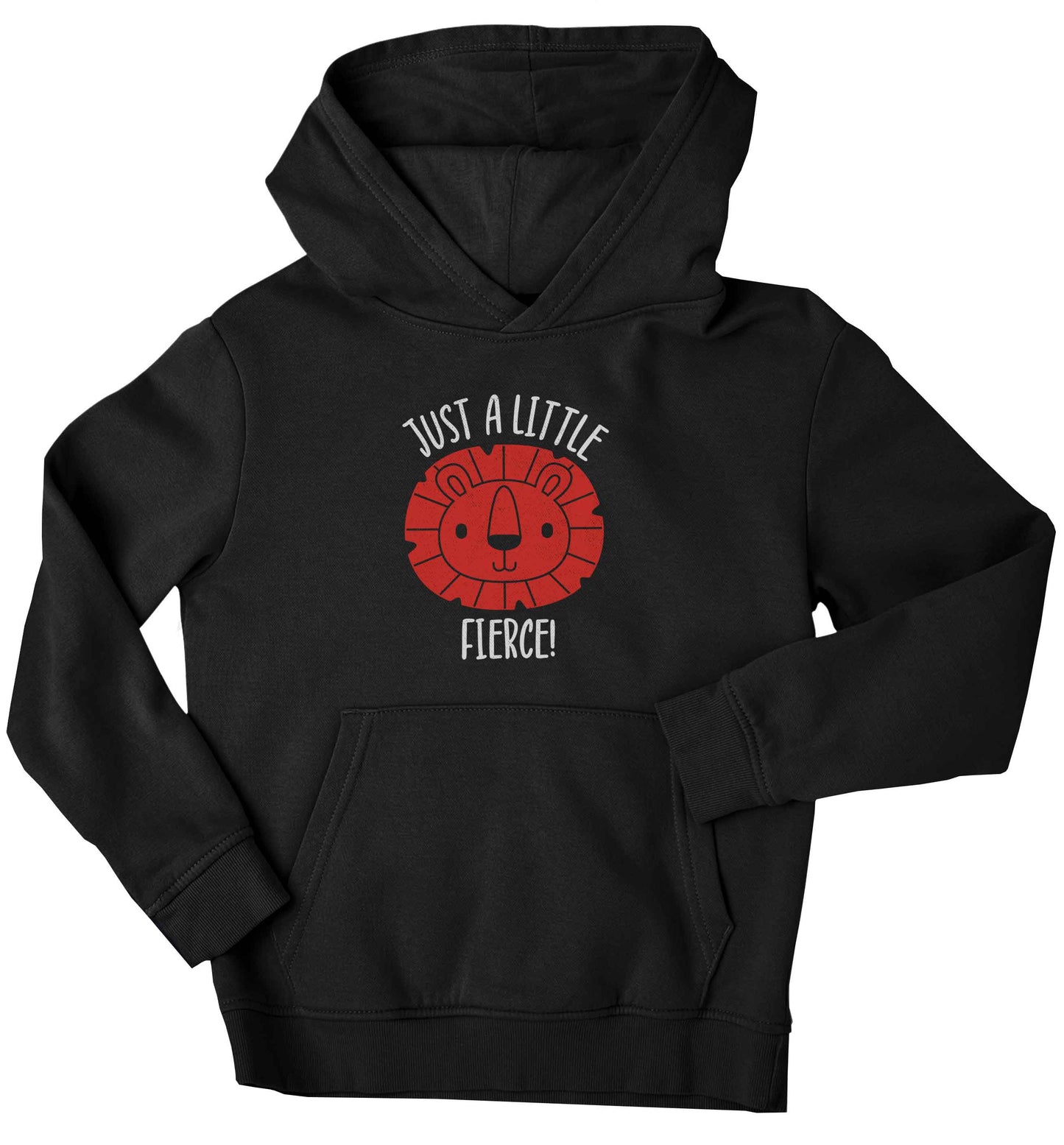 Just a little fierce children's black hoodie 12-13 Years