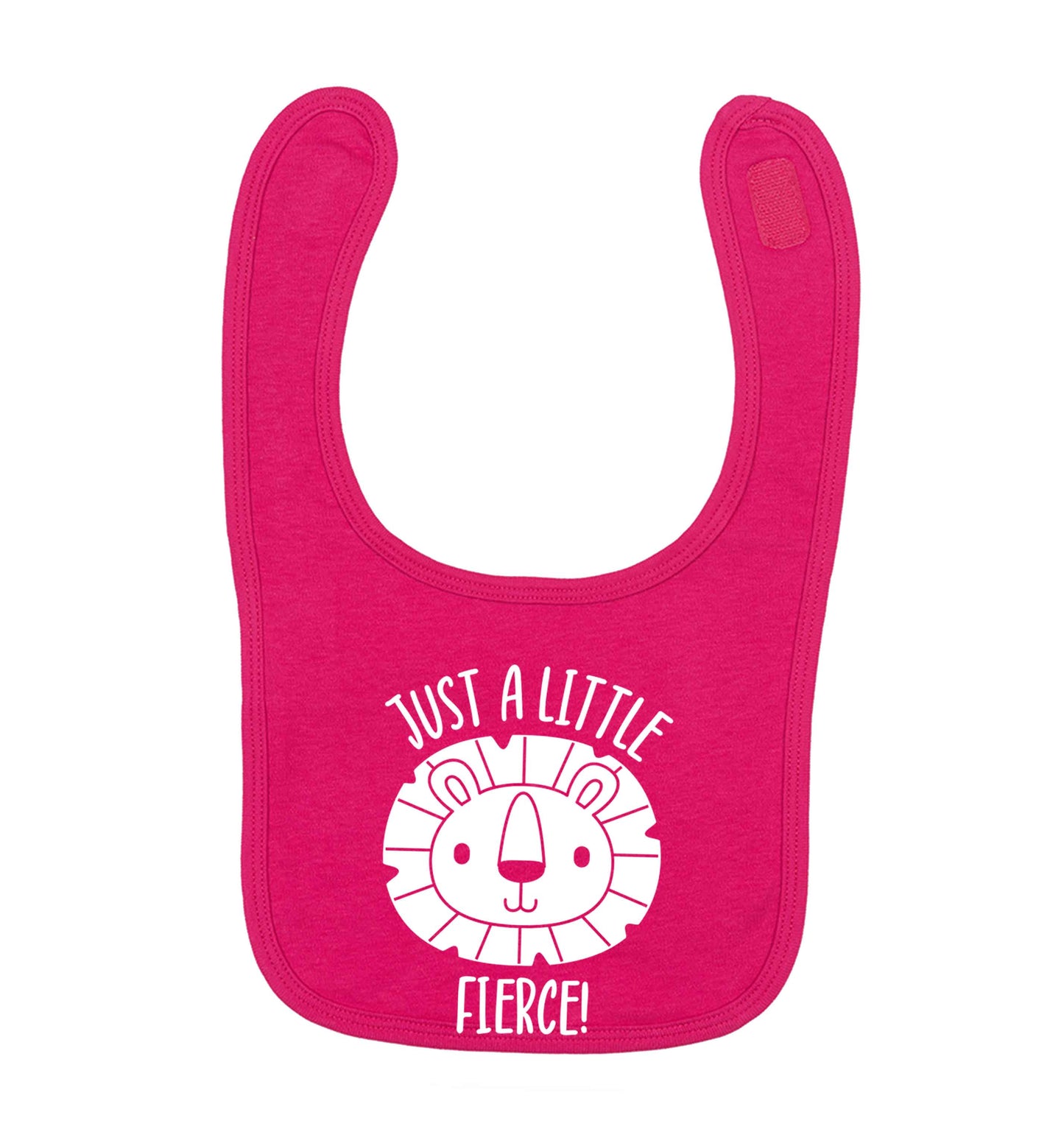 Just a little fierce dark pink baby bib