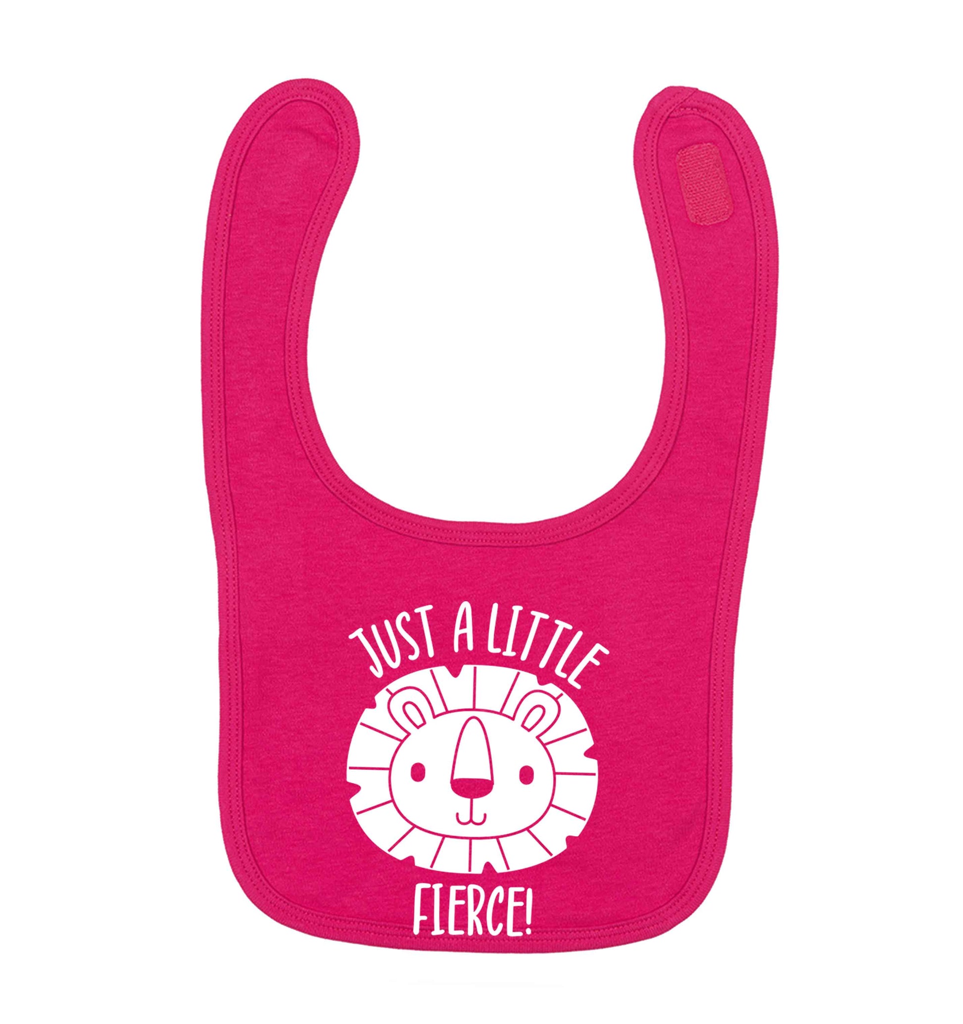 Just a little fierce dark pink baby bib