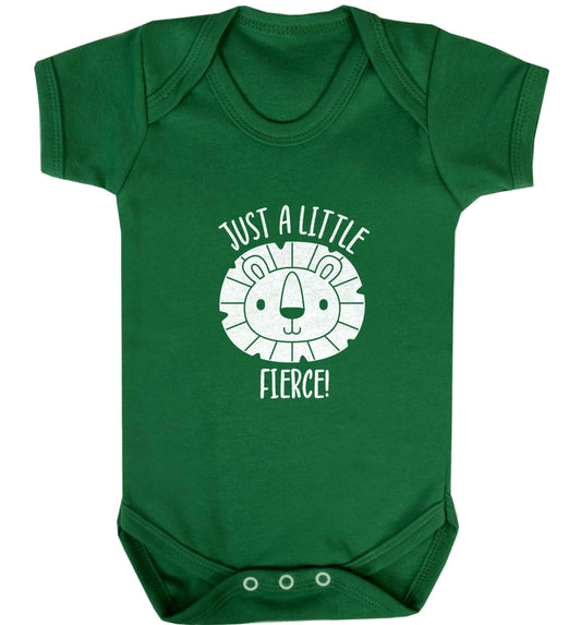 Just a little fierce baby vest green 18-24 months